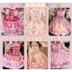 Starry Fantasy Ode To The Strawberry Blouse JSK OP and Sets(Reservation/3 Colours/Full Payment Without Shipping)